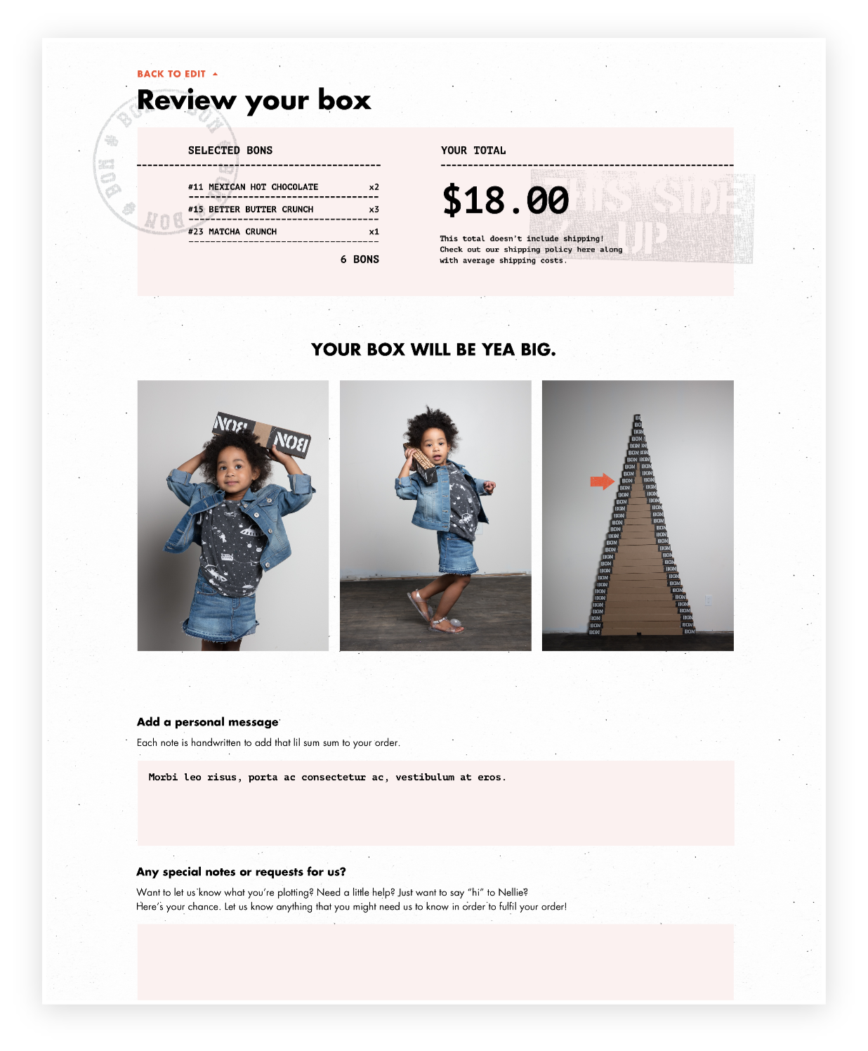 cart checkout experience 12 cart notes